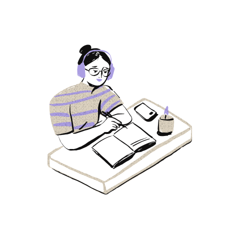 資格勉強している人